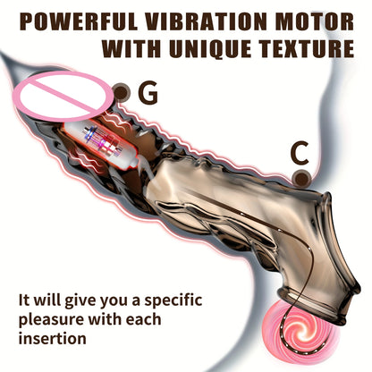 Vibrating Cockring Dildo Extension